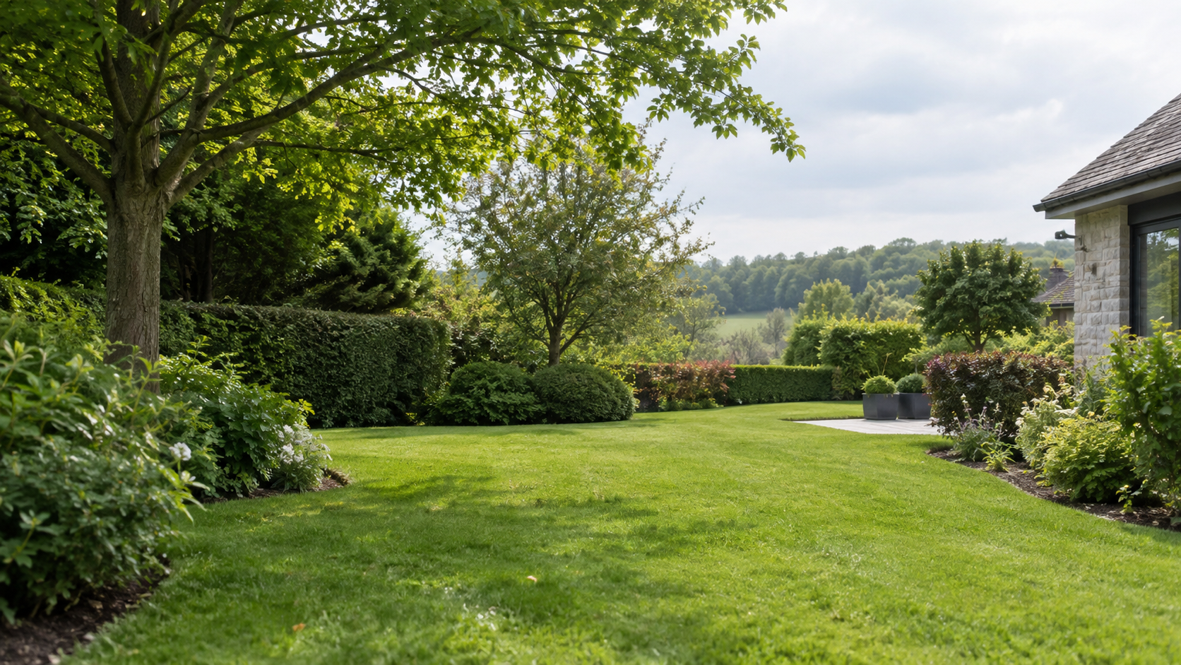 Illustration d'un jardin paysager naturel